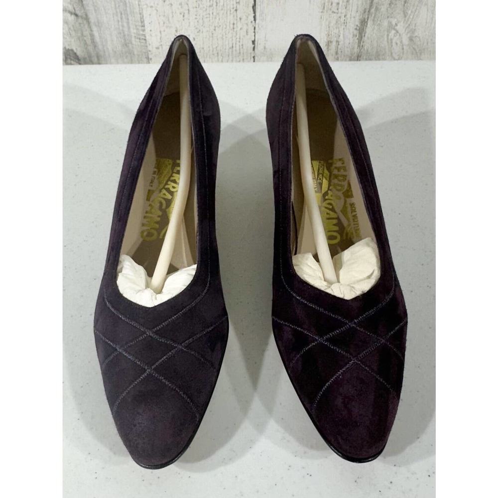 Salvatore Ferragamo Dark Purple Heels